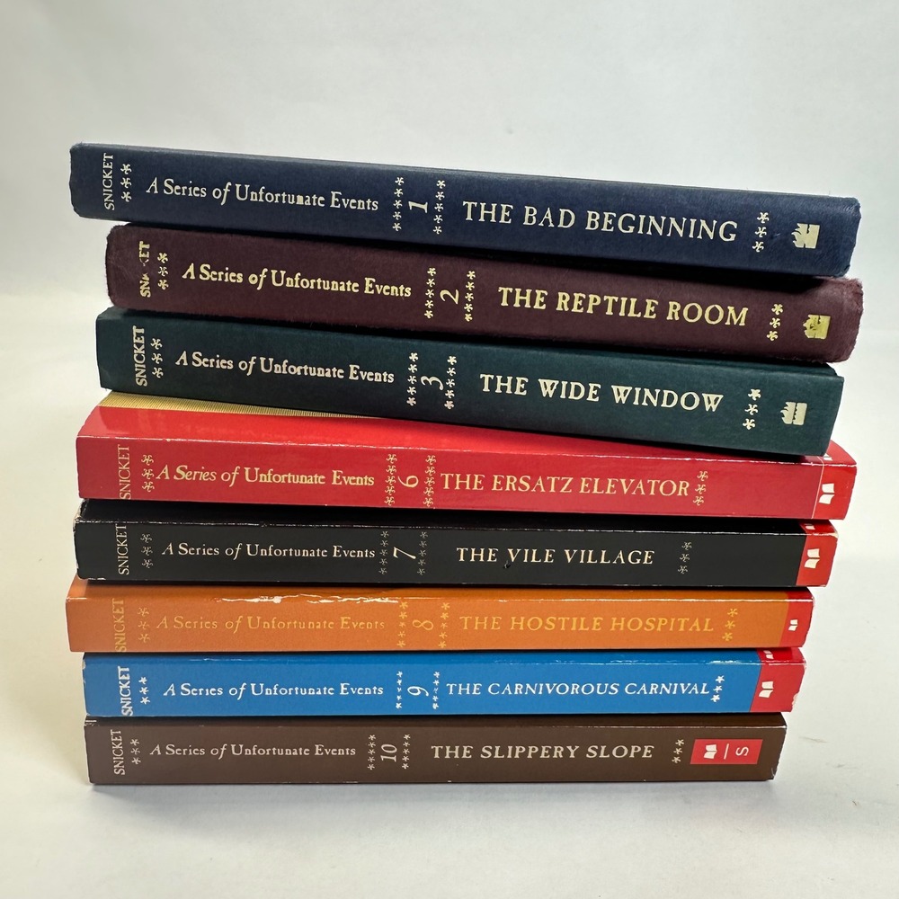 Lemony Snicket A Series of Unfortunate Events Books 1-3 6-10 Hardcover Paperback